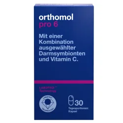 orthomol pro 6 - mit einer Kombination ausgewählter Darmsymbionten und Vitamin C - Kapseln