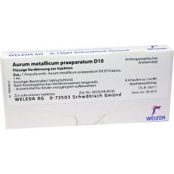 WELEDA AURUM METALLICUM PRAEPARATUM D 10 Ampullen 8 St Ampullen