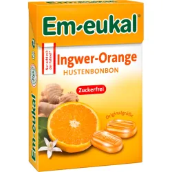 Em-eukal Ingwer-Orange zuckerfrei 50 g Bonbons