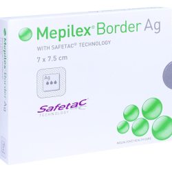 MEPILEX Border Ag Schaumverb.7x7,5 cm steril 5 St Verband