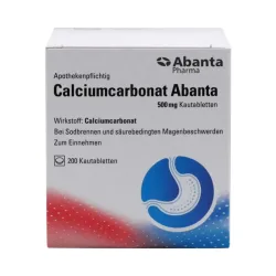 Calciumcarbonat Abanta 500 Mg Kautabletten  200 St Kautabletten