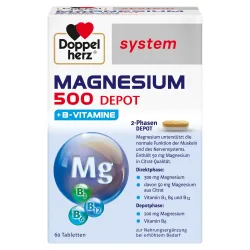 Doppelherz system MAGNESIUM 500 DEPOT + B-Vitamine 60 St Tabletten