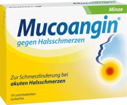 Mucoangin gegen Halsschmerzen Minze 18 St Lutschtabletten