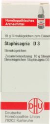 STAPHISAGRIA D 3 Globuli 10 g Globuli