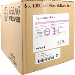 AQUA BIDEST Plastik 6X1000 ml Infusionslösung