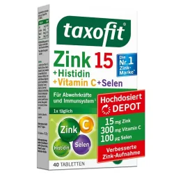 taxofit Zink + Histidin + Vitamin C + Selen 40 St Tabletten
