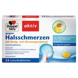 Doppelherz aktiv gegen Halsschmerzen  24 St Lutschtabletten