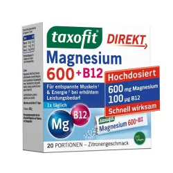 taxofit DIREKT Magnesium 600 + B12 20 St Granulat