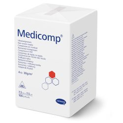 MEDICOMP Kompressen 7,5x7,5 cm unsteril 100 St Kompressen