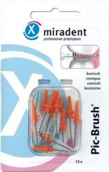 MIRADENT Pic-Brush konisch orange 12 St