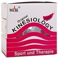 NASARA Kinesiologie Tape 5 cmx5 m pink 1 St Pflaster