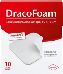 DRACOFOAM Schaumstoff Wundauflage 10x10 cm 10 St Verband