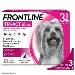FRONTLINE TRI-ACT gegen Zecken, Flöhe und fliegende Insekten für Hunde XS (2-5 kg)  3 St Lösung