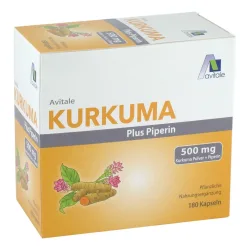 Avitale KURKUMA Plus Piperin 500 mg 180 St Kapseln