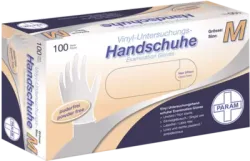 HANDSCHUHE Einmal Vinyl puderfrei M 100 St Handschuhe