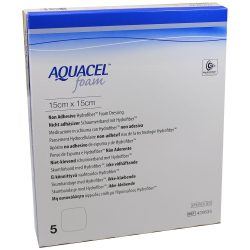 AQUACEL Foam nicht adhäsiv 15x15 cm Verband 5 St Verband