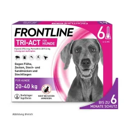 FRONTLINE TRI-ACT gegen Zecken, Flöhe und fliegende Insekten für Hunde L (20-40 kg) 6 St Lösung