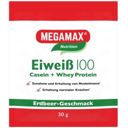EIWEISS 100 Erdbeer Megamax Pulver 30 g Pulver