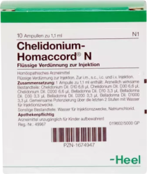 CHELIDONIUM-HOMACCORD N Ampullen 10 St Ampullen