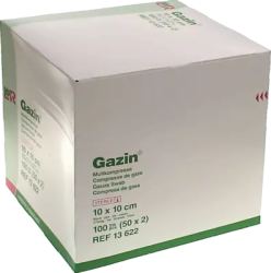 GAZIN Mullkomp.10x10 cm steril 8fach 50X2 St Kompressen