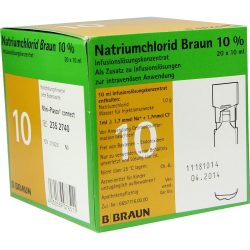 NATRIUMCHLORID 10% Braun MPC Infusionslsg.-Konz. 20X10 ml Infusionslösungskonzentrat