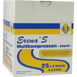ERENA STERIL Mullkompr.5x5 cm 8fach 25X2 St