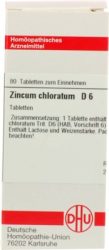 ZINCUM CHLORATUM D 6 Tabletten 80 St Tabletten