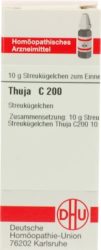 THUJA C 200 Globuli 10 g Globuli