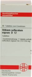 STIBIUM SULFURATUM NIGRUM D 12 Tabletten 80 St Tabletten