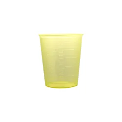 Einnehmegläser Plastik 30ml Gelb 80 St