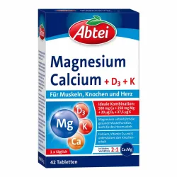 Abtei Magnesium Calcium + D3 + K 42 St Tabletten