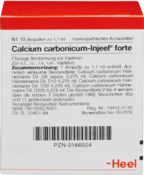 CALCIUM CARBONICUM INJEEL forte Ampullen 10 St Ampullen