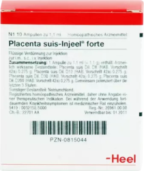 PLACENTA SUIS Injeel forte Ampullen 10 St Ampullen