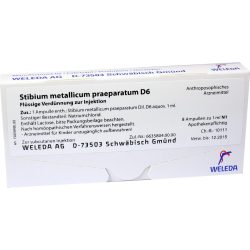 WELEDA STIBIUM METALLICUM PRAEPARATUM D 6 Ampullen 8X1 ml Ampullen