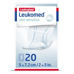 Leukomed skin sensitive 7,2x5cm 20 St Pflaster