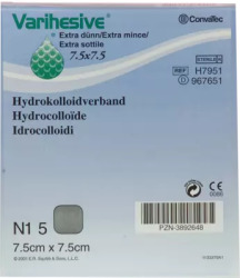 VARIHESIVE extra dünn 7,5x7,5 cm HKV hydroaktiv 5 St