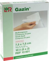 GAZIN Mullkomp.7,5x7,5 cm steril 8fach 5X2 St Kompressen