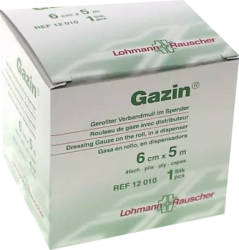 GAZIN Verbandmull 6 cmx5 m 4fach gerollt 1 St Kompressen