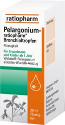 Pelargonium-ratiopharm Bronchialtropfen 20 ml Flüssigkeit