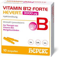VITAMIN B12 FORTE HEVERT 3000 Mikrogramm 10X2 ml Injektionslösung