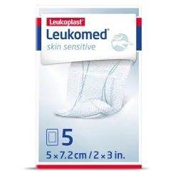 Leukomed skin sensitive 5x7,2 5 St Pflaster
