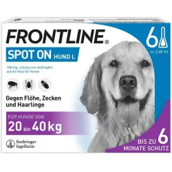 FRONTLINE SPOT-ON für Hunde L (20-40 kg) gegen Zecken, Flöhe und Haarlinge 6 St Lösung