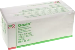 GAZIN Mullkomp.7,5x7,5 cm unsteril 12fach Op 100 St Kompressen