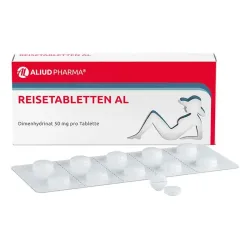 Reisetabletten AL bei Schwindel, Übelkeit und Erbrechen