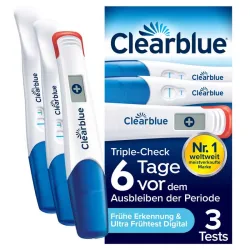 Clearblue Schwangerschaftstest Triple-Check Ultra Frühtest 3 St Test