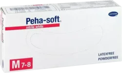 PEHA-SOFT nitrile white Untersuchungs- und Schutzhandschuhe unsteril puderfrei M 100 St Handschuhe