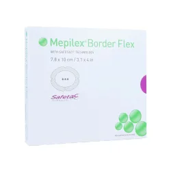 MEPILEX Border Flex Schaumverb.haftend 7,8x10 cm 5 St Verband