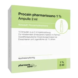 Procain pharmarissano 1% Ampulle 2ml 10X2 ml Injektionslösung