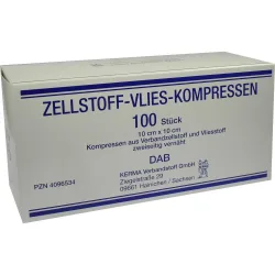 ZELLSTOFF VLIES KOMPRESSEN 10x10 cm unsteril 100 St Kompressen