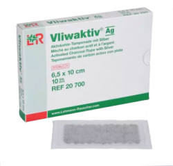 VLIWAKTIV AG Aktivkohle Tampon.m.Silber 6,5x10 cm 10 St Tamponaden